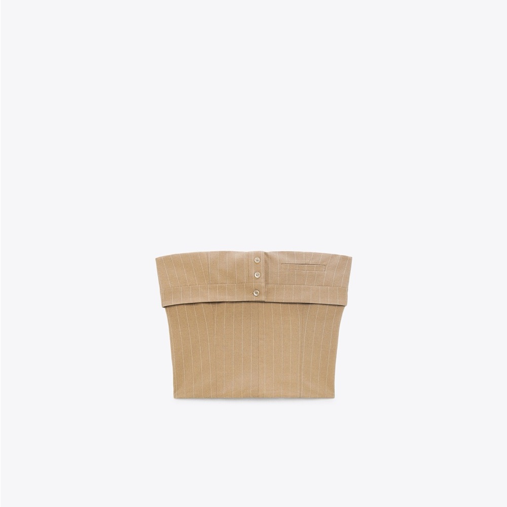 Zara pinstripe crop top NWOT